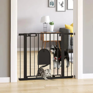 Barrera de Seguridad para Perros Mascotas 75-103 cm para Escaleras y Puertas