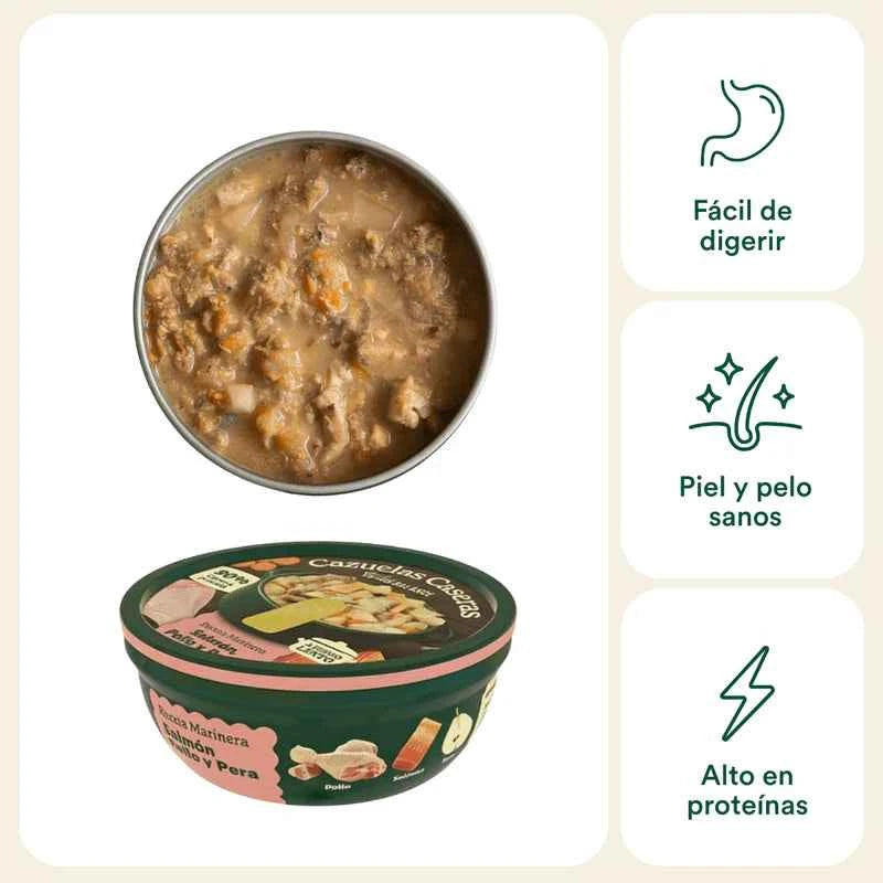 Cazuela Casera de Salmón, Pollo y Pera