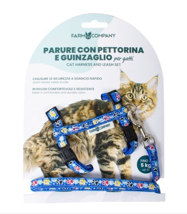 Arnés con Correa Azul Estampado