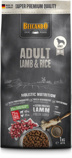 Belcando Adult Lamb & Rice M-XL - AnimalXop
