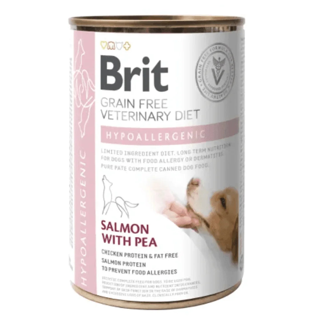 Brit Dieta Veterinaria Lata Hipoalergénico Salmón GF Brit