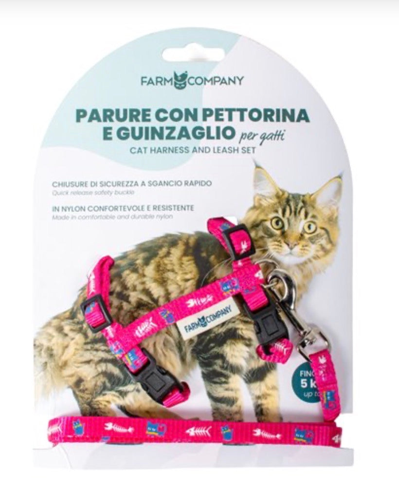 Arnés con Correa Rosa Estampado