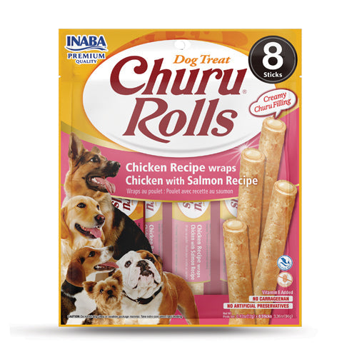 Churu Rolls Pollo y Salmón INABA