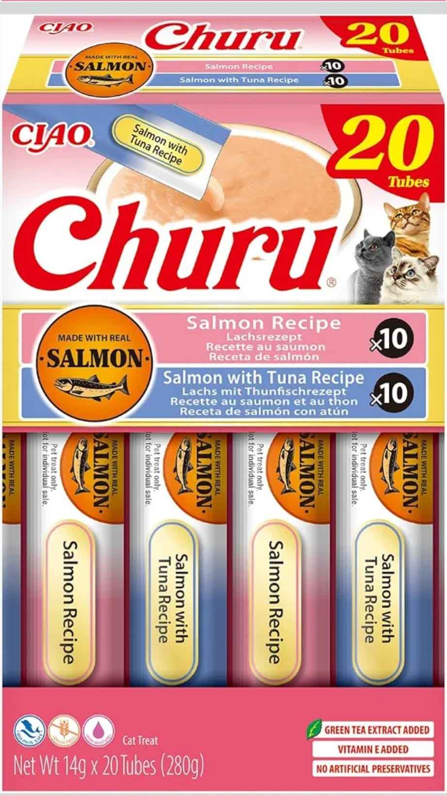 Churu 20 Tubos Salmón (Salmón y Salmón con Atún)