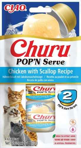 Churu POP´N Serve Pollo con Vieira