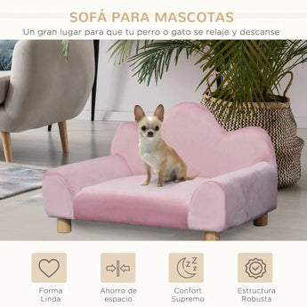 Sofá Cama Rosa para Mascotas Estilo Moderno